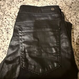 Ag Adriano Goldschmied Black Coated Pants